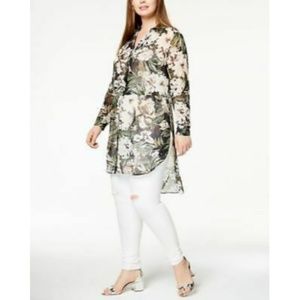 INC International Concepts Size 0X Sheer Black